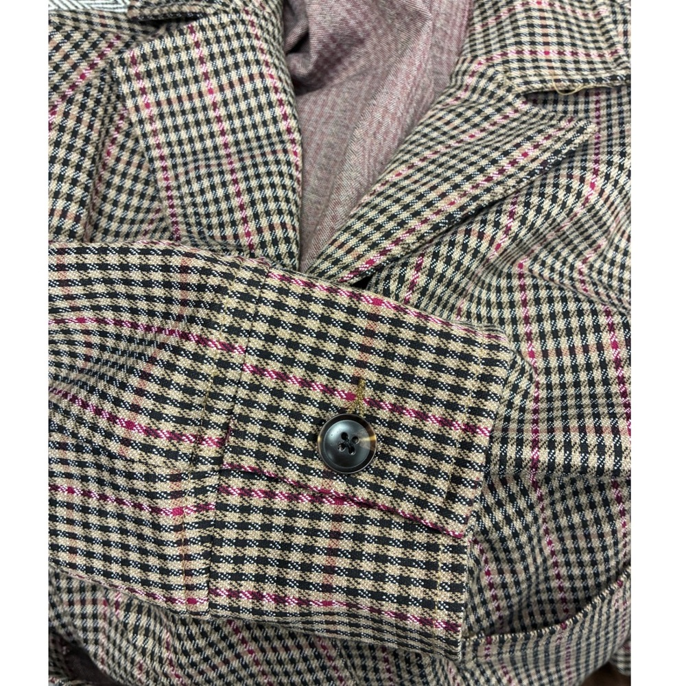 Lola Jeans Pink Houndstooth Plaid Knit Blazer - 2X- DarkAcademia Preppy - Picture 10 of 12
